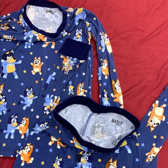 Bluey Kids Pajama Set - Blue and Orange - Picture 3 of 3